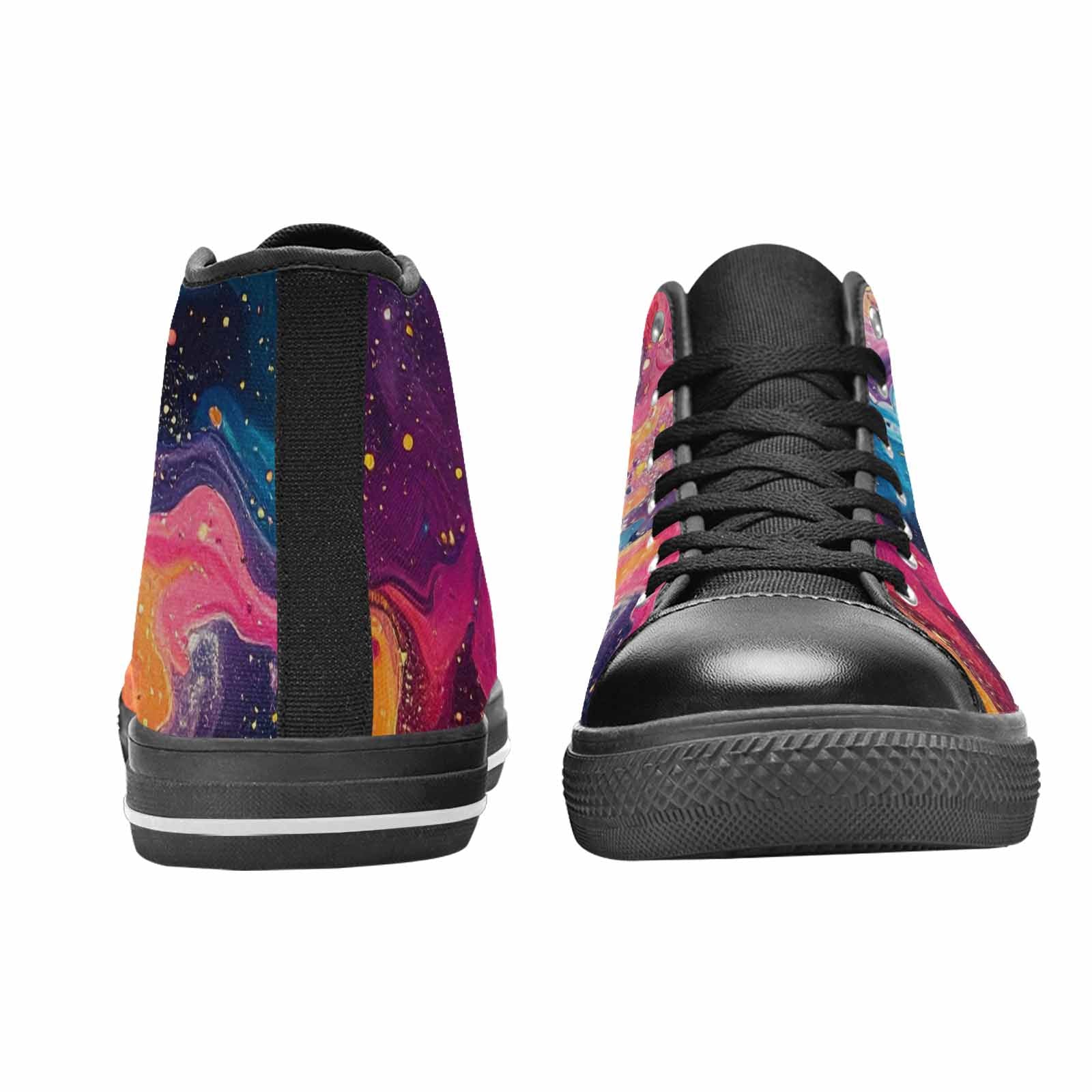 WOMEN'S Galaxy Art - High Top Canvas Y2K Shoes