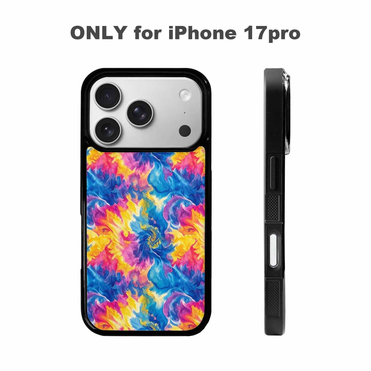 iPhone 17 Pro Case — Small Tie Dye Swirl Pattern Tie, Personalized Phone Case