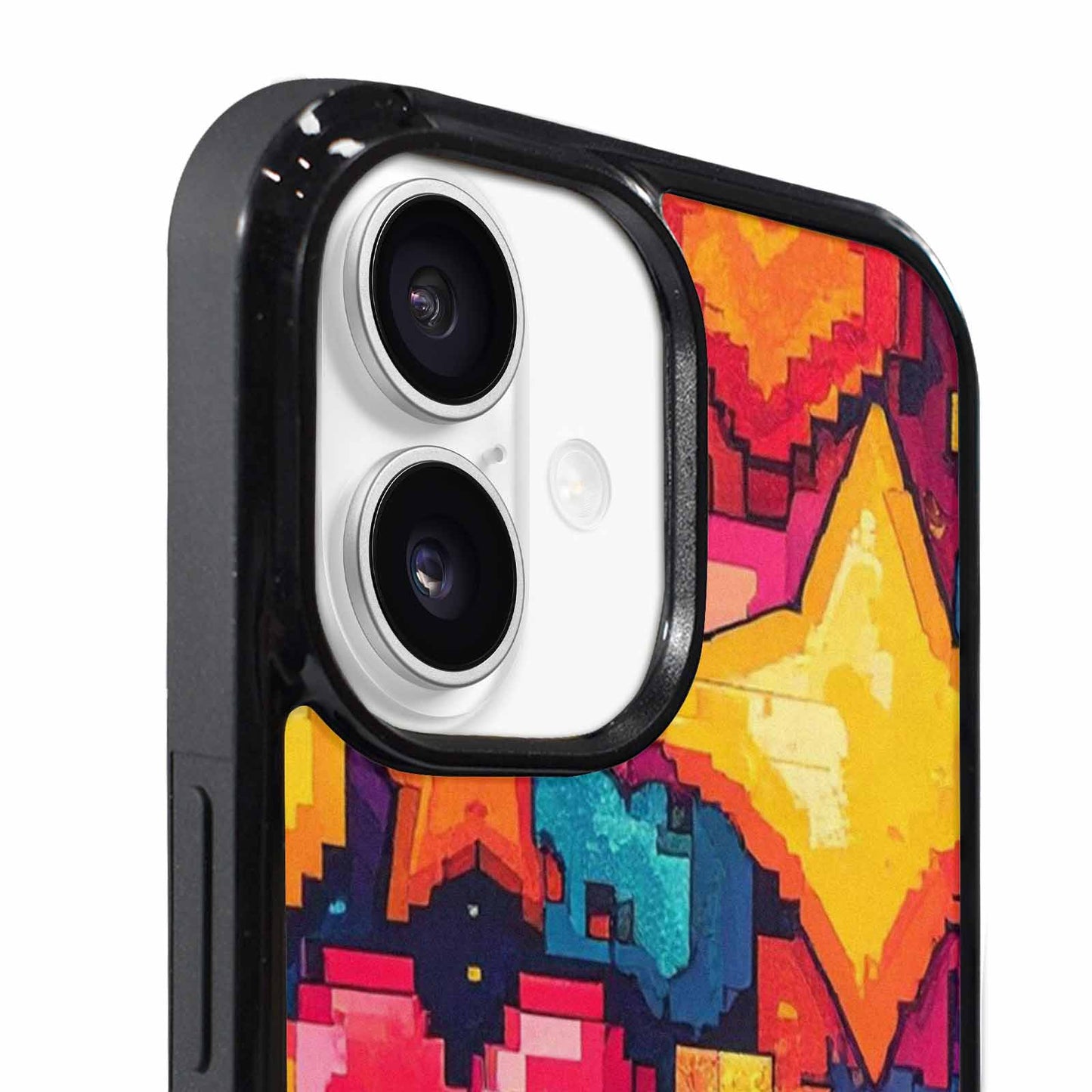iPhone 17 Case — Pixel Art Bit Burst Original Art, Customized Protective Case