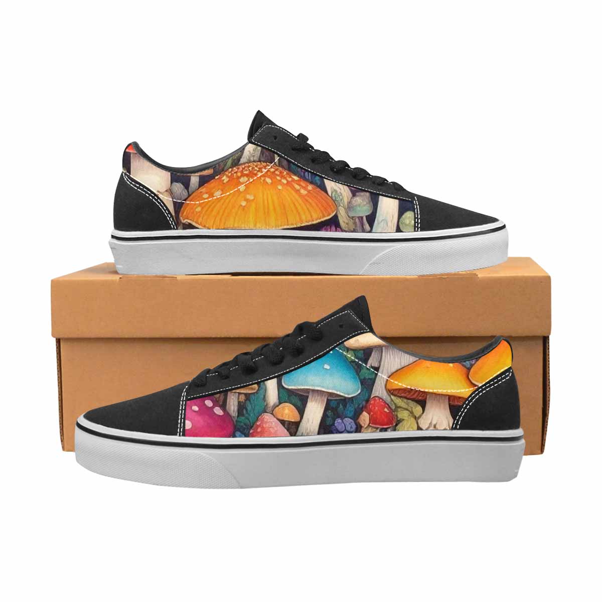 WOMEN'S Mushrooms (general) Mushrooms Pa Lace-Up Canvas Dreamcore Shoes