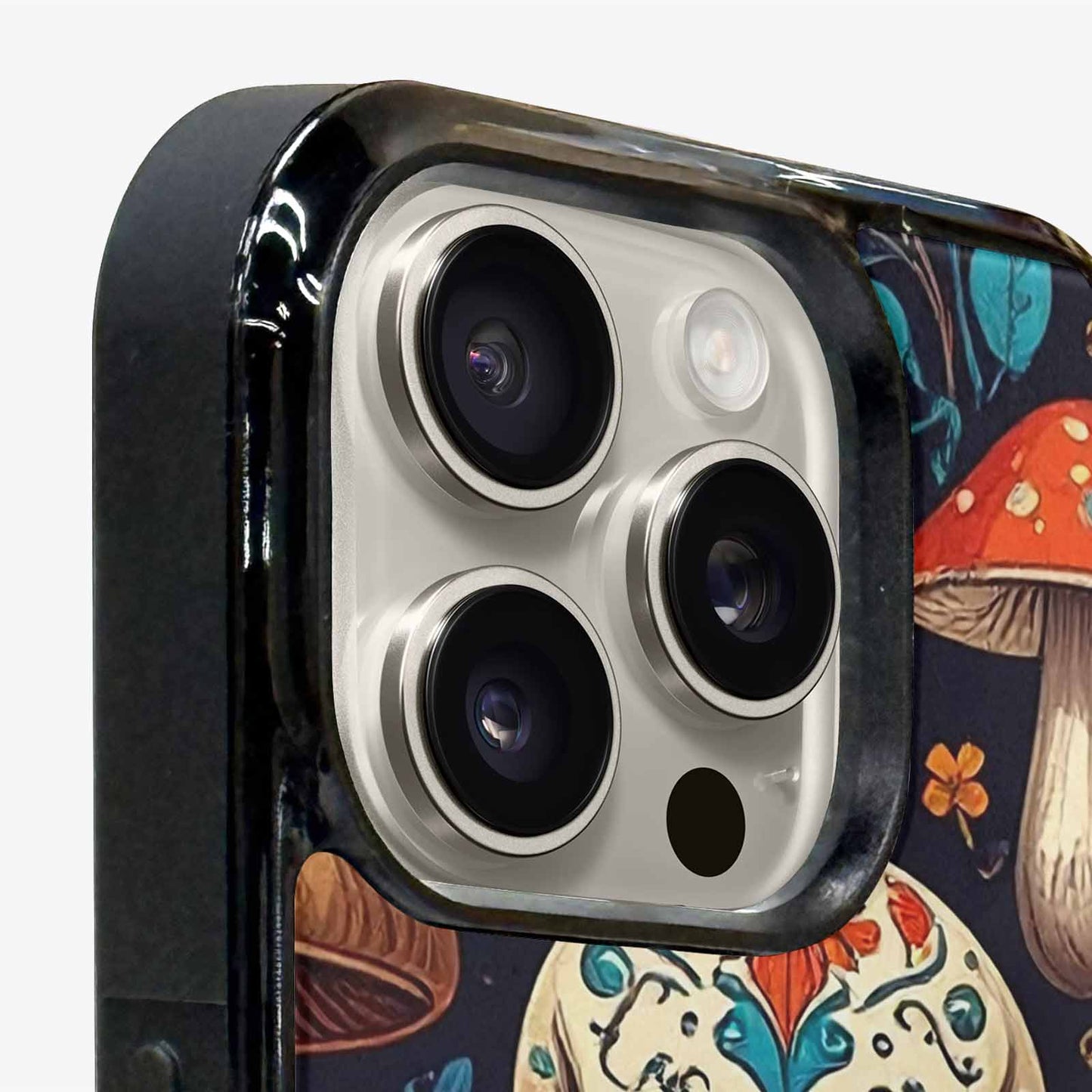 iPhone 16 Pro Case — Mushrooms And Skulls, Custom Made Phone Cover
