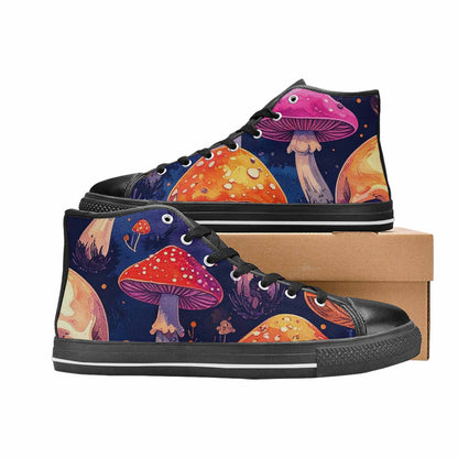 MEN'S Mushroom Skulls High Top Canvas Dreamcore Sneakers