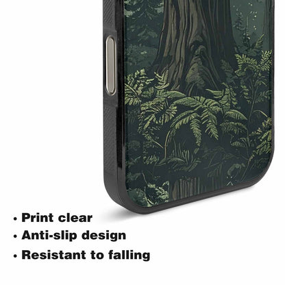 iPhone 16 Pro Max Case — Seamless Pattern Ancient Redwood Forest Giant, Custom Art Phone Cover