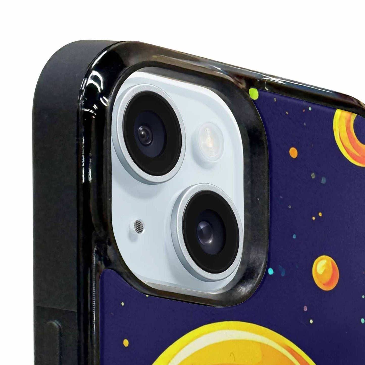 iPhone 15 Case — Alien Ufo Cartoon Art Pattern, Unique Phone Case Design