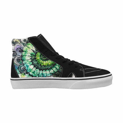 MEN'S Tie High Top Canvas Melting Art Custom Sneakers