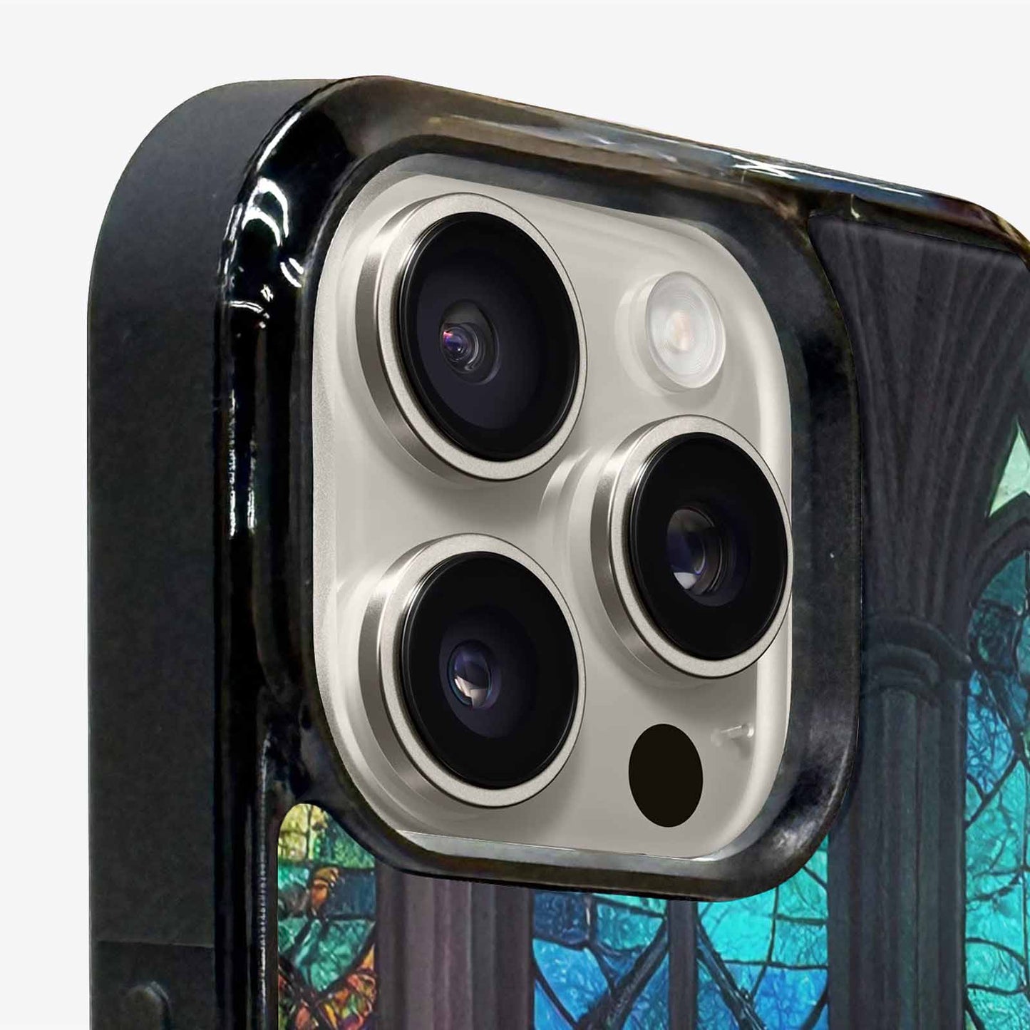 iPhone 16 Pro Case — Stained Glass Cathedral, Custom Designed Case Cover