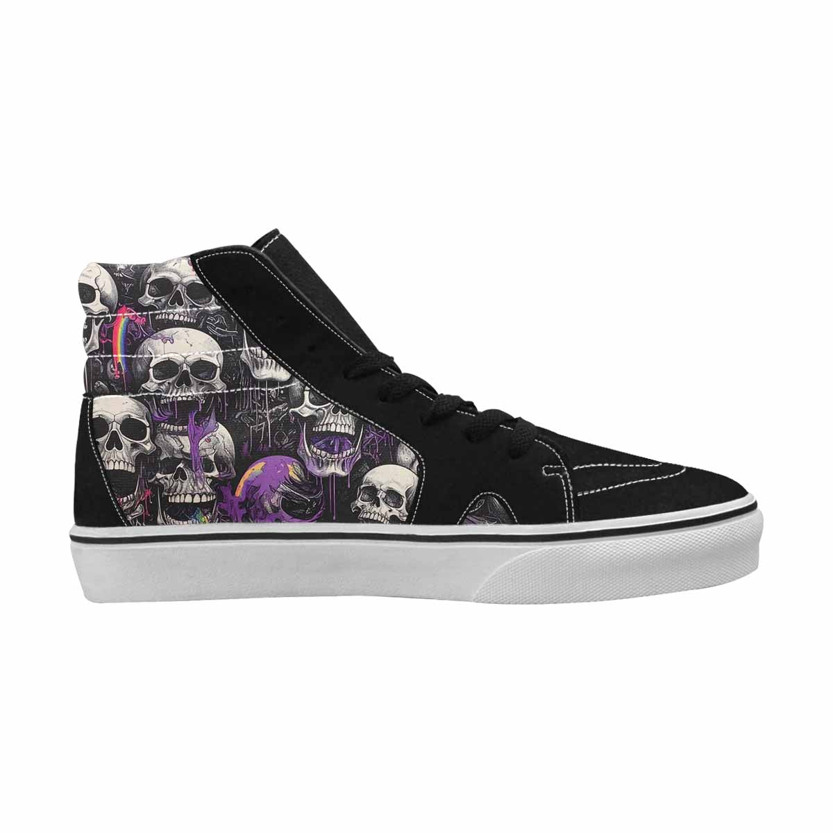 MEN'S Rainbow From Skull S High Top Canvas Neon Fantasy Shoes