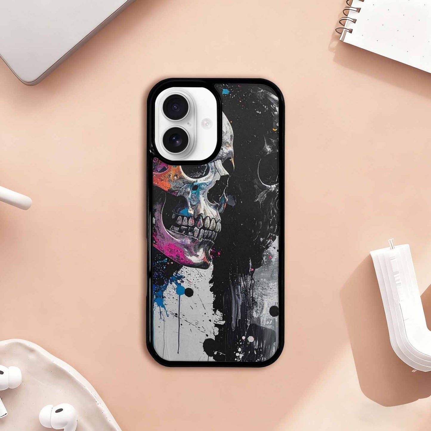 iPhone 17 Case — Skull Dark Art Gothic Print Gothic, Custom Designed Case Cover