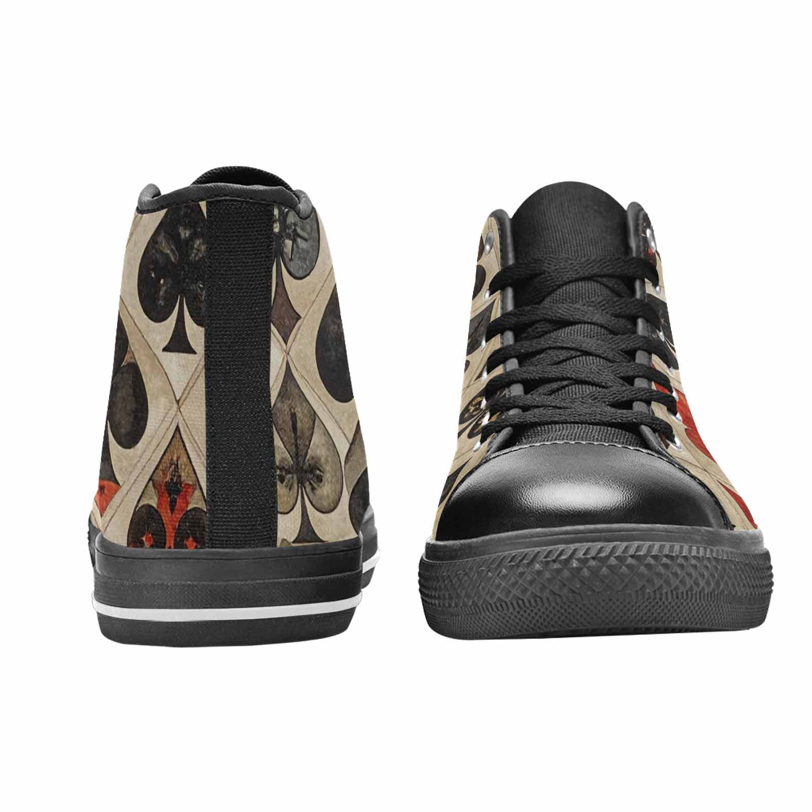 MEN'S Playing Card Suit High Top Canvas Wallpaper Art Custom Shoes