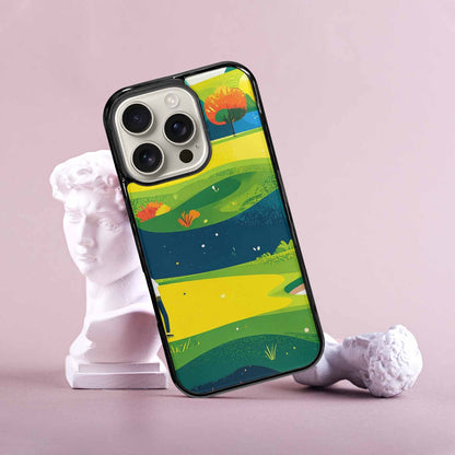 iPhone 16 Pro Case — Golf Cartoon Art Pattern, Custom Printed Phone Case