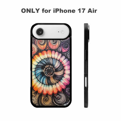 iPhone 17 Air Case — Tie Dye Swirls Black White Tie, Custom Made Phone Cover