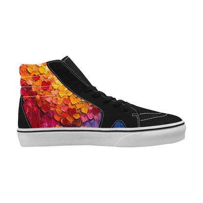 MEN'S Heart Burst High Top Canvas Vivid Custom Sneakers