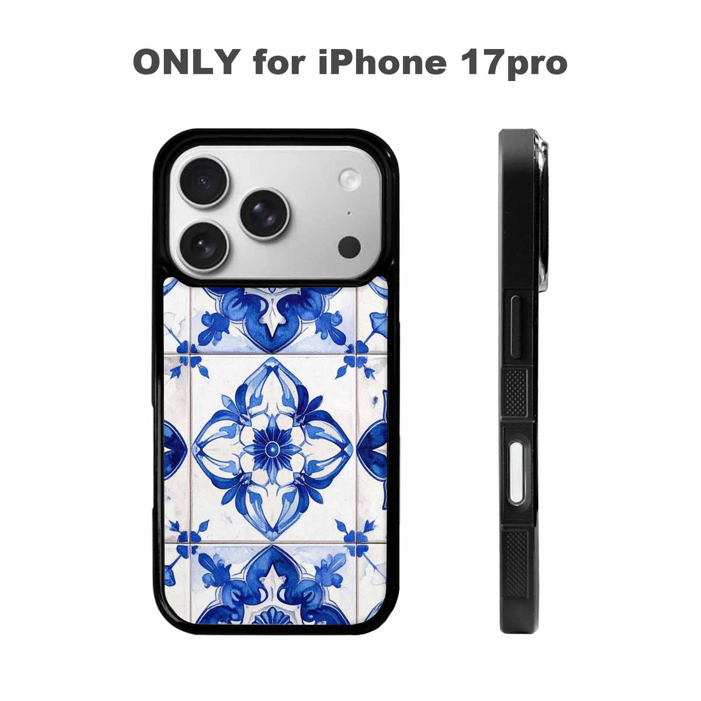iPhone 17 Pro Case — Mexican Talavera Tile Pattern Floral, Custom Art Phone Cover