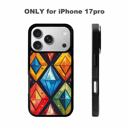 iPhone 17 Pro Case — Vintage Summer Diamond Retro Vintage, Customized Protective Case