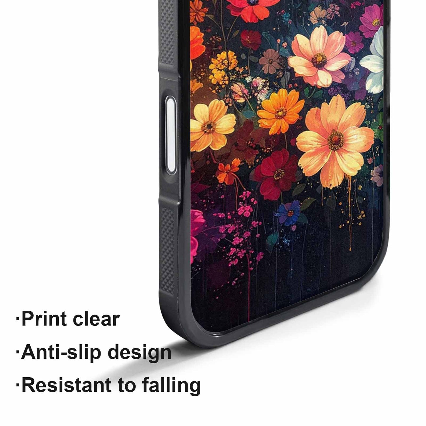 iPhone 17 Air Case — Shadowy Glitch Floral Pattern Hundreds Floral, Unique Phone Case Design