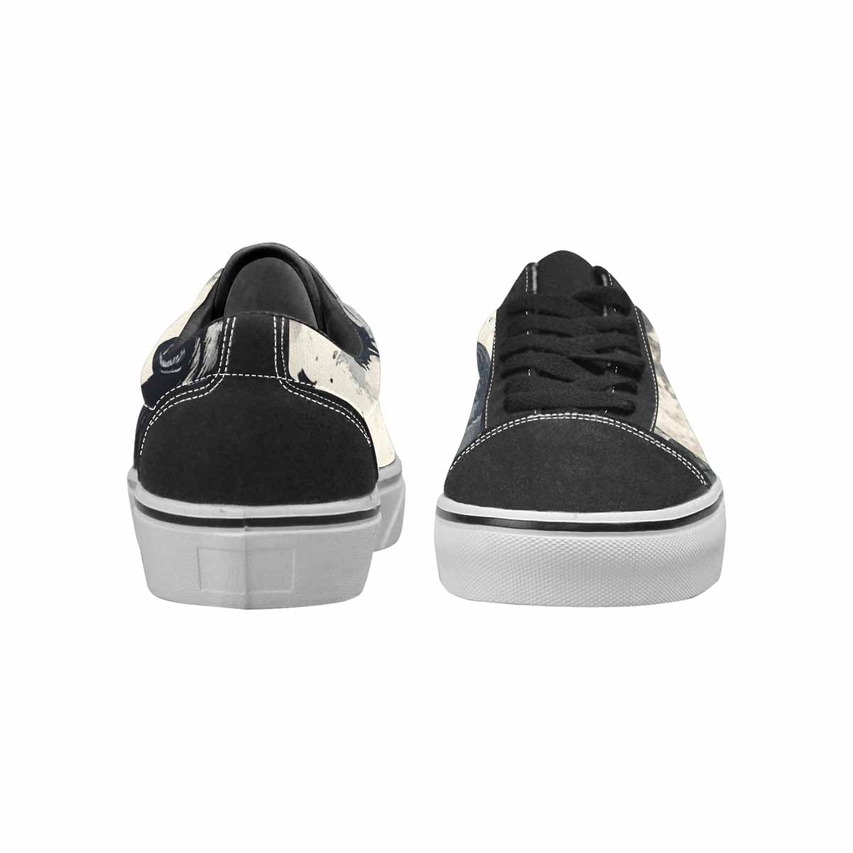 WOMEN'S Wolf Silhouette Moon Canvas Lace-Up Surreal Shoes