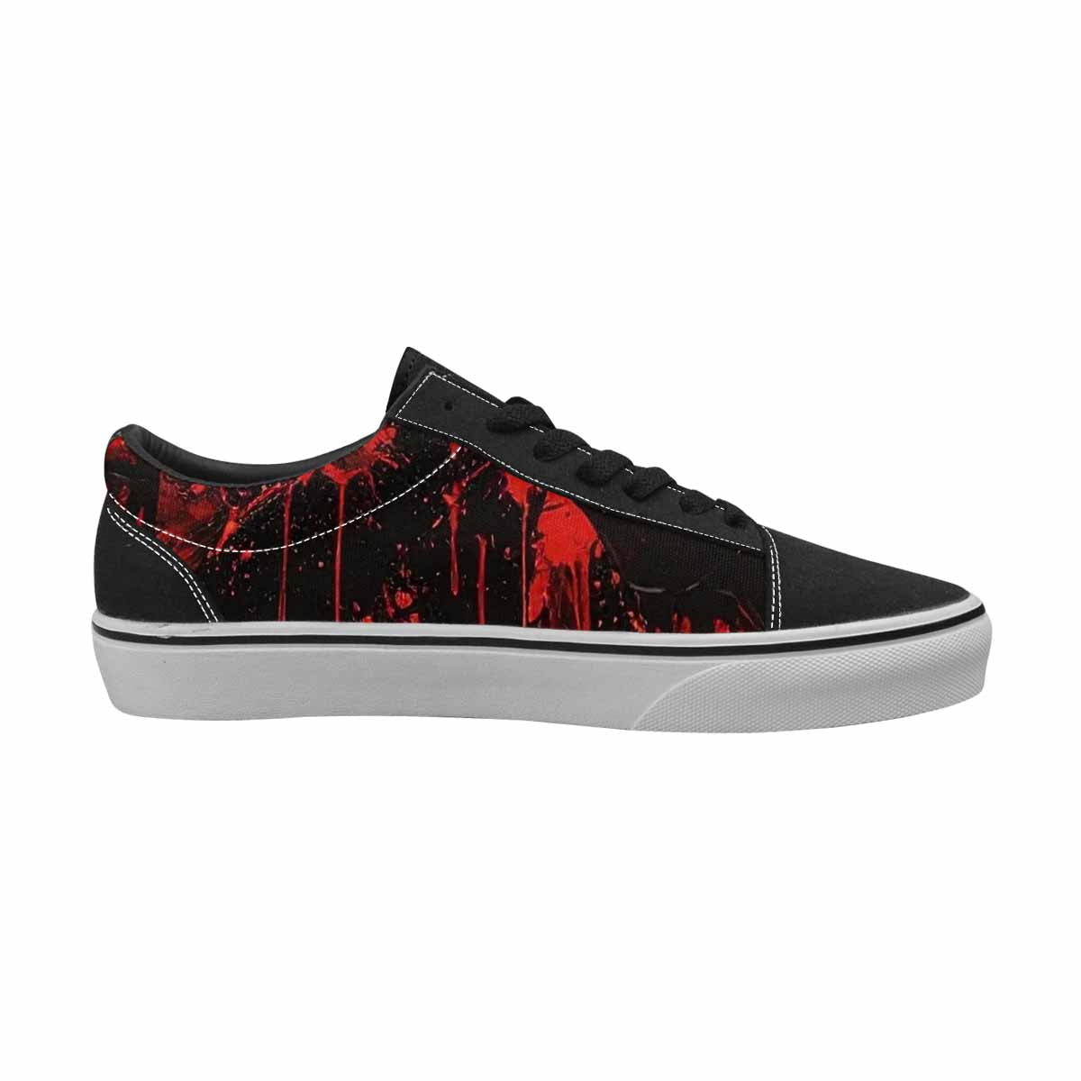 WOMEN'S Halloween Splatter Handprint Canvas Lace-Up Vivid Shoes