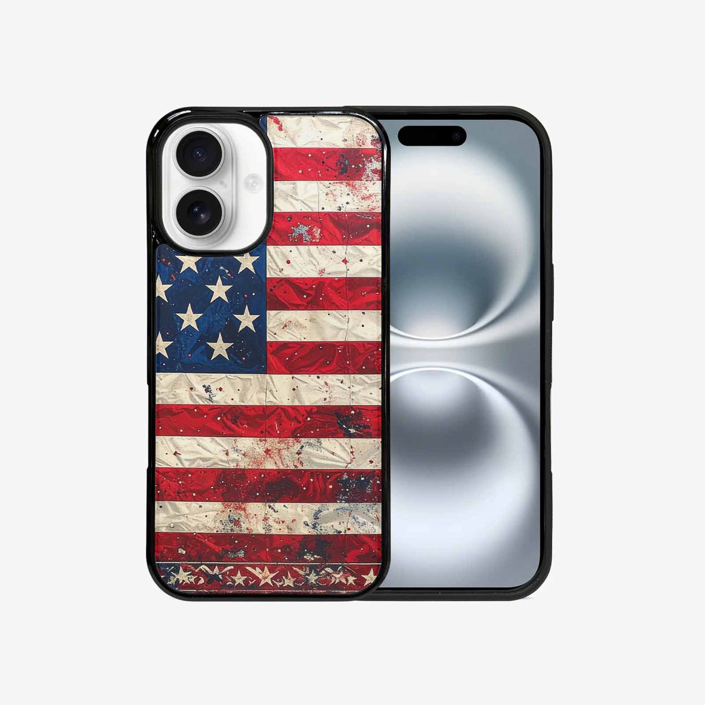 iPhone 16 Case — American Flag Stars And Stripes Motif, Personalized Phone Case