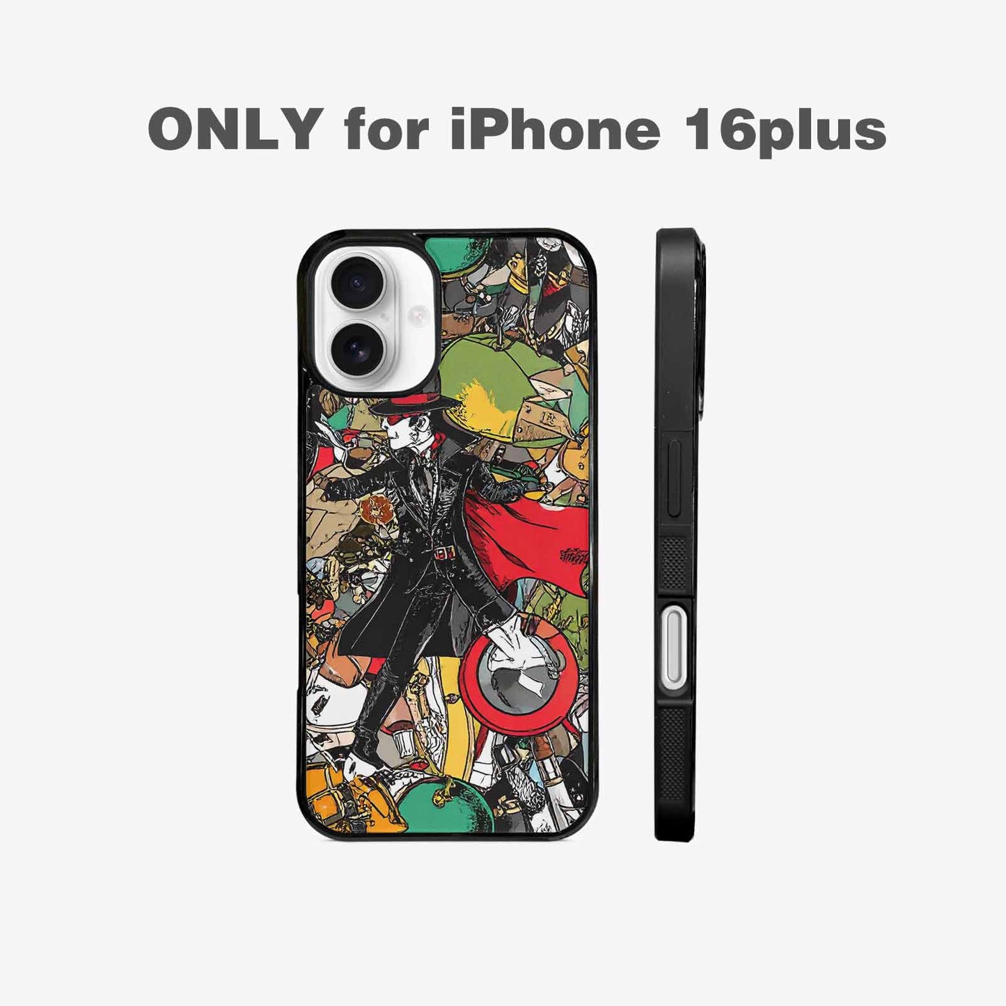 iPhone 16 Plus Case — Noir Spy Silhouette Pen Ink Noir, Personalized Phone Case