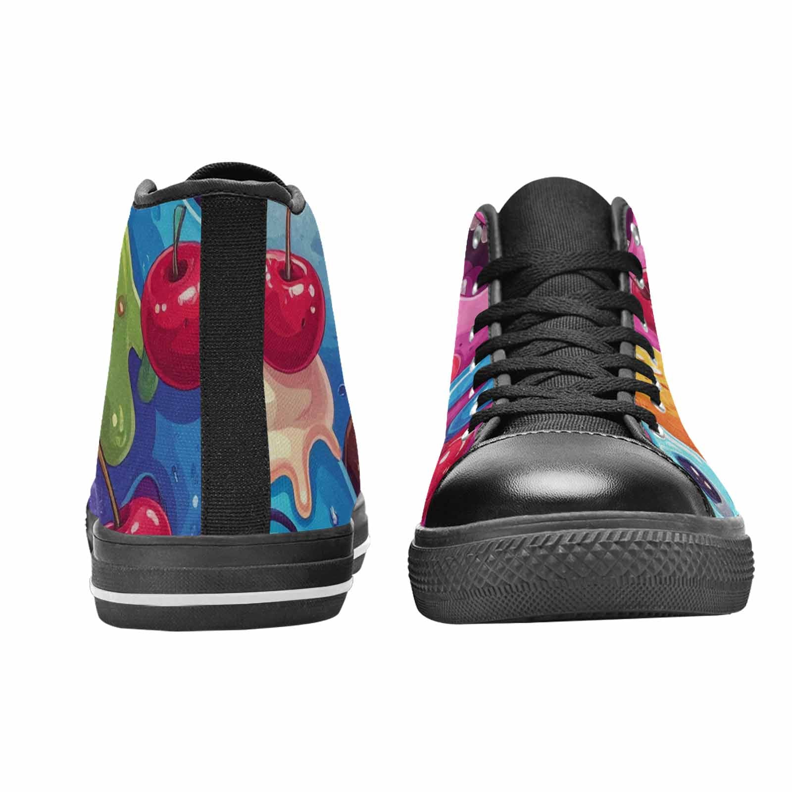 WOMEN'S Melting Icecream Monster Cherry High Top Canvas Dreamcore Sneakers