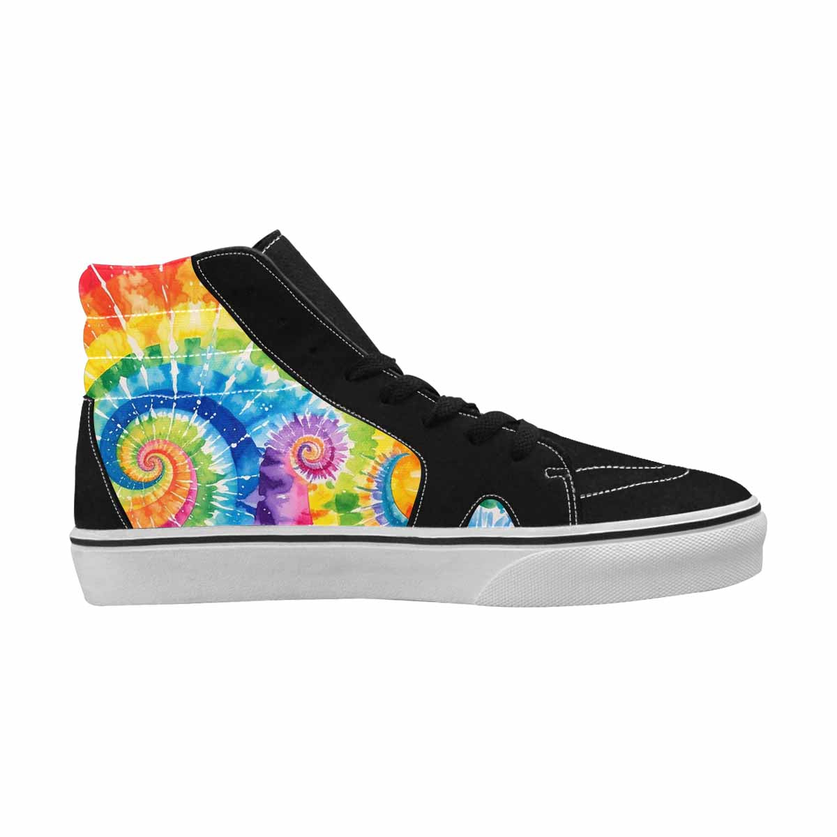 WOMEN'S Tie Dye - High Top Canvas Wallpaper Art Shoes