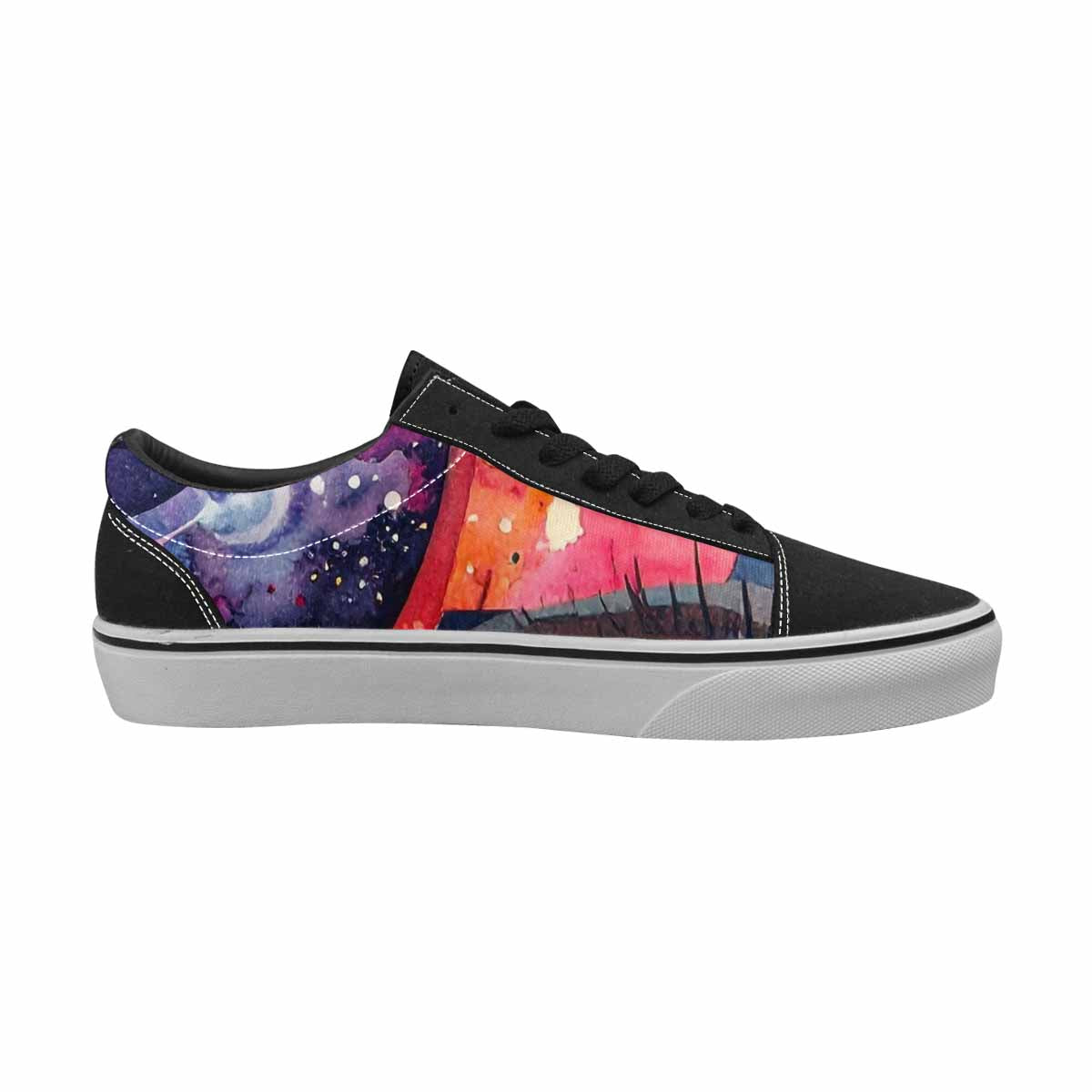 MEN'S Cartoon Eyeballs Galaxy Canvas Lace-Up Neon Fantasy Sneakers