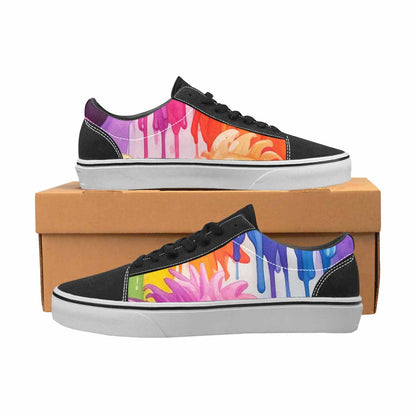 WOMEN'S Rainbow Sherbet Monster Canvas Lace-Up Vivid Custom Shoes