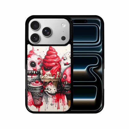 iPhone 17 Pro Case — Ice Cream Monsters Black Red Original, Custom Print Case Cover