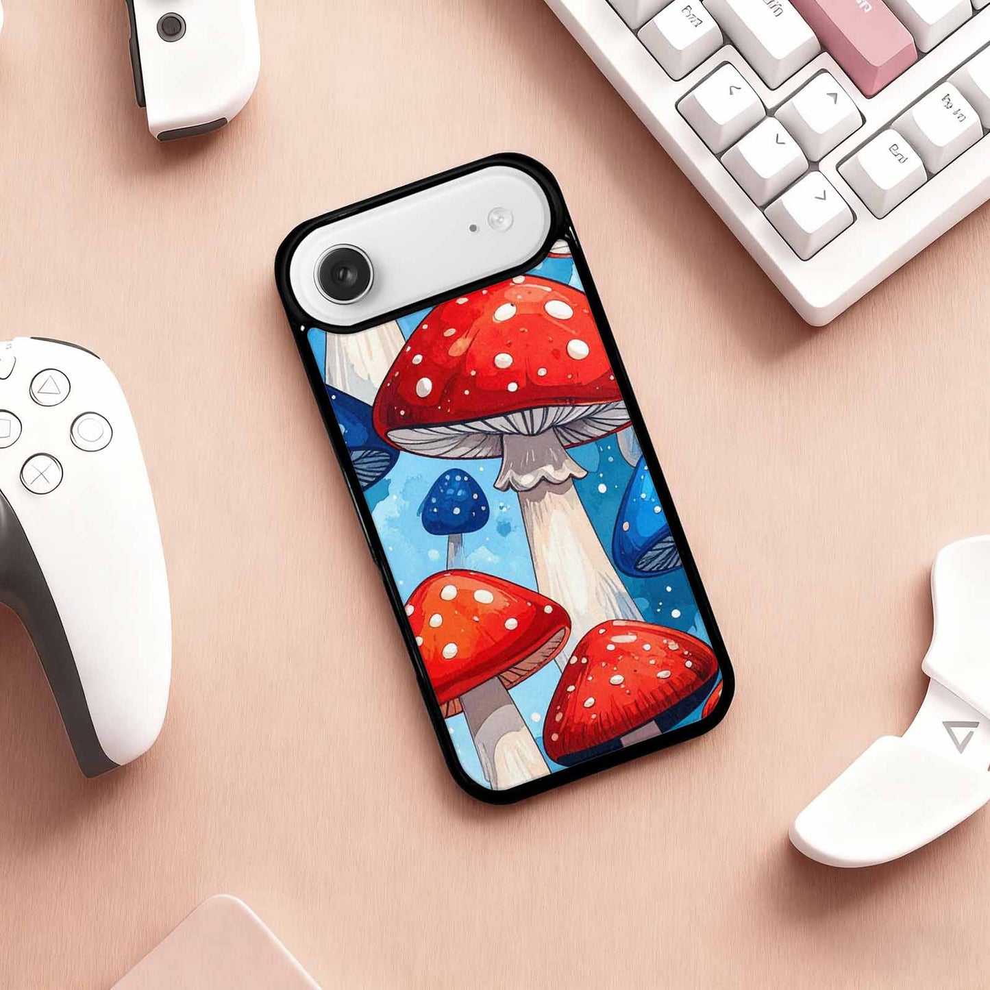 iPhone 17 Air Case — Vivid Winter Mushroom Seamless Cartoon Cute, Custom Print Case Cover