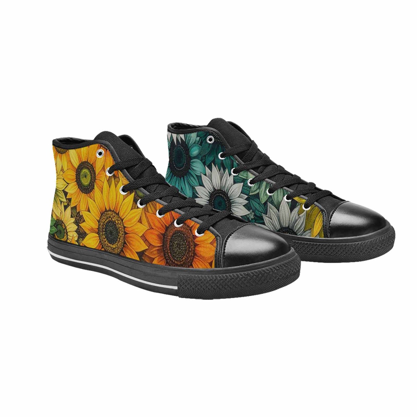 WOMEN'S Blend Melt Them High Top Canvas Vibrant Chaos Custom Sneakers