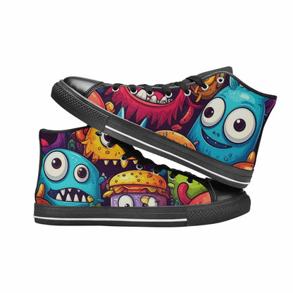 MEN'S Cartoon Monster Character High Top Canvas Dark Academia Sneakers