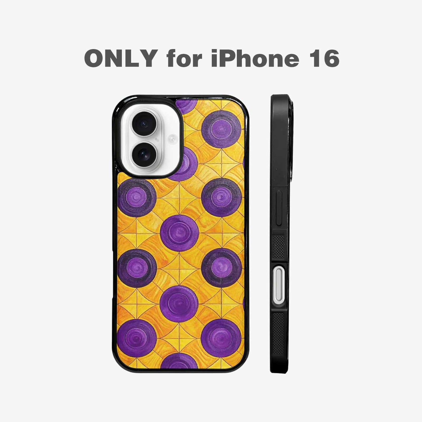 iPhone 16 Case — Intersex Flag Color Theme Small Rainbow, Custom Print Case Cover