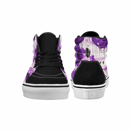 MEN'S Melting Moon Smiley High Top Canvas Grunge Custom Shoes