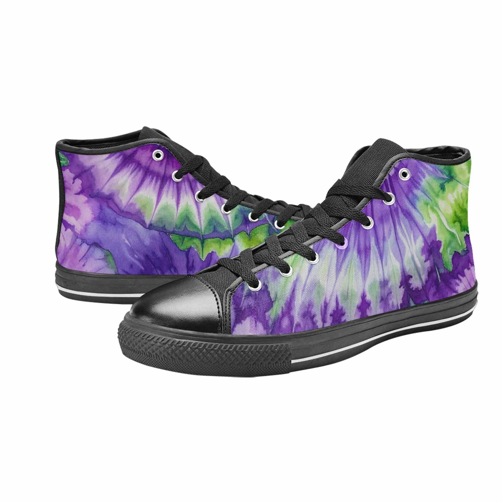 WOMEN'S Tie Dye - High Top Canvas Grunge Shoes