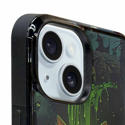 iPhone 15 Plus Case — Toxic Melting Skeleton Cats Small Toxic, Custom Printed Phone Case