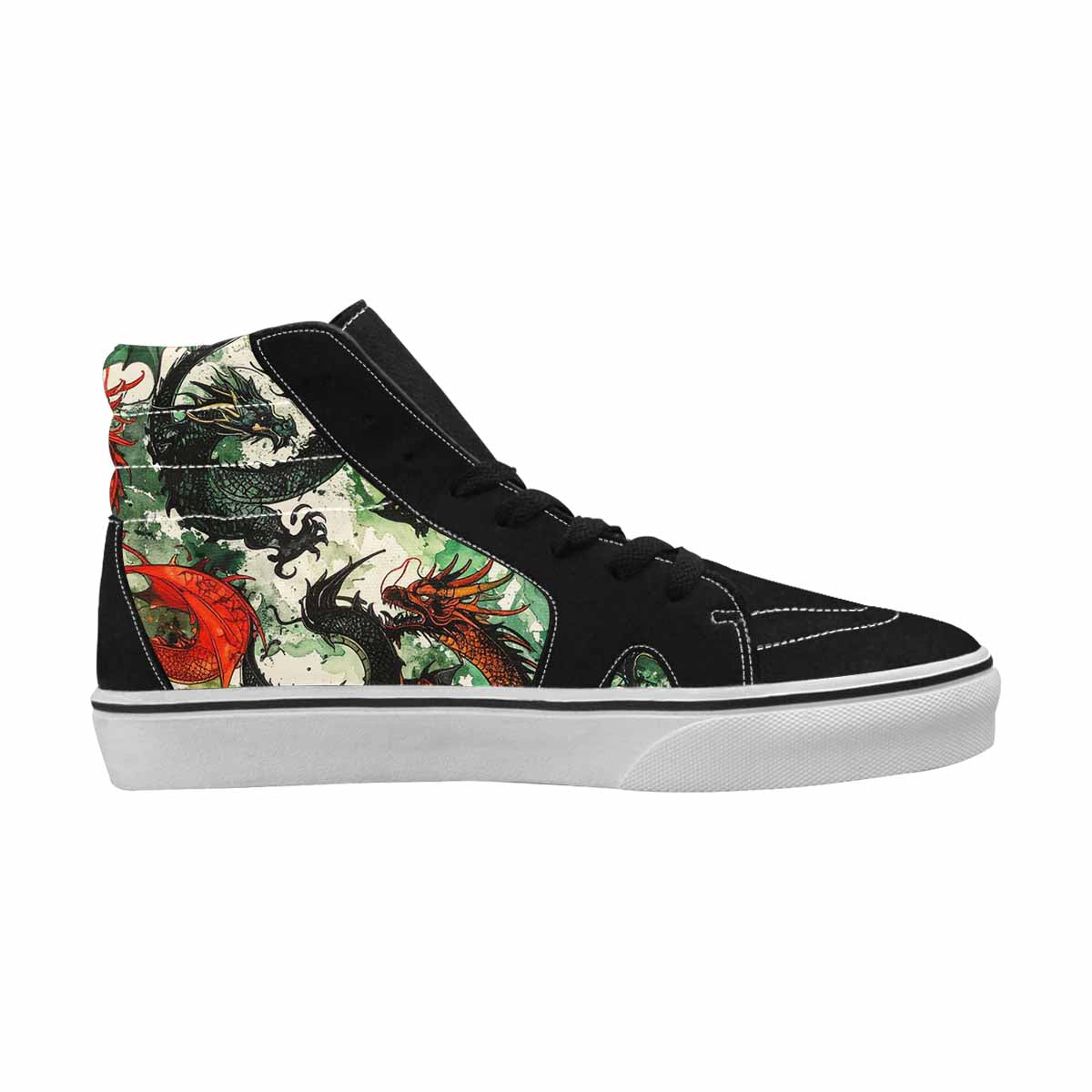 MEN'S Dragon Scale High Top Canvas Grunge Custom Shoes