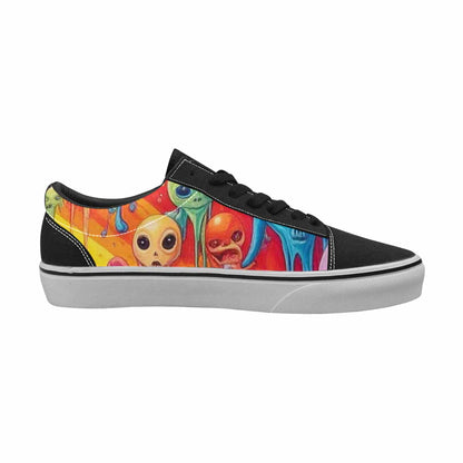 WOMEN'S Aliens  Tie Dye Lace-Up Canvas Wallpaper Art Custom Sneakers