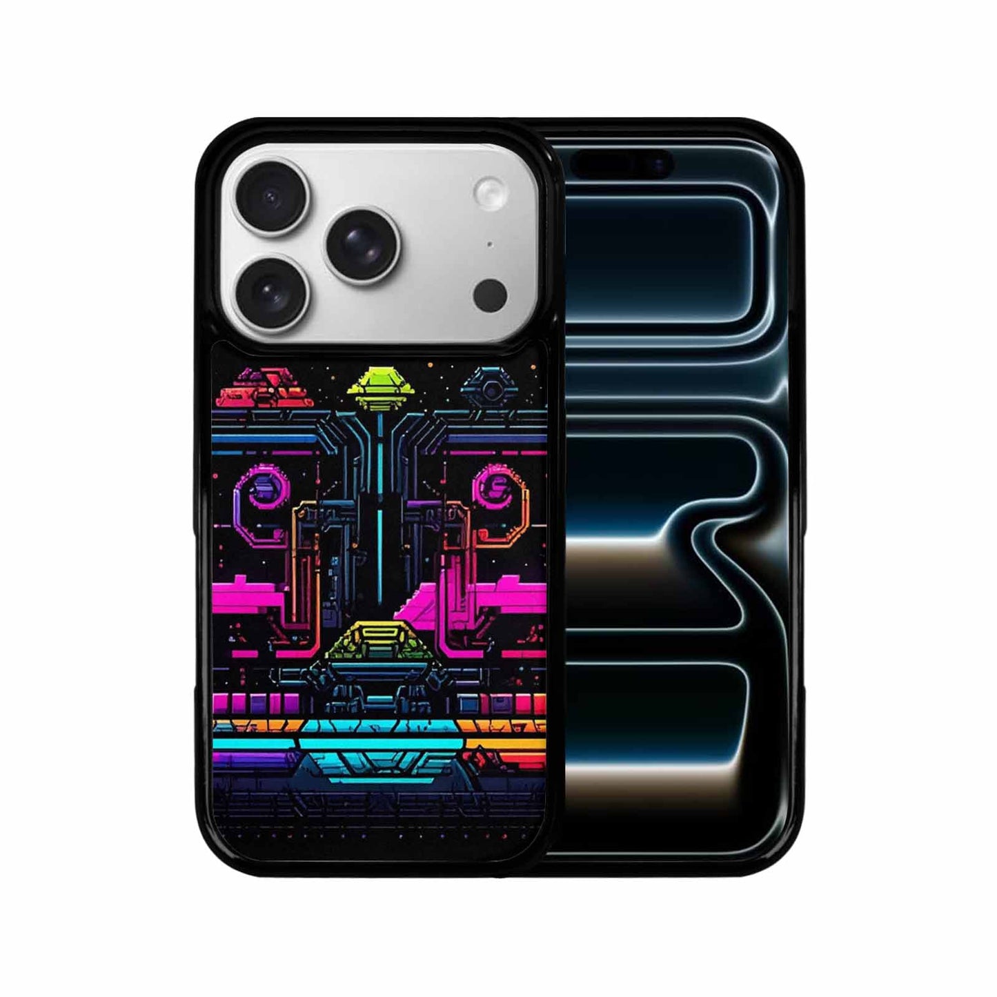 iPhone 17 Pro Case — Retro Pixel Art Pattern Bit Retro, Personalized Phone Case