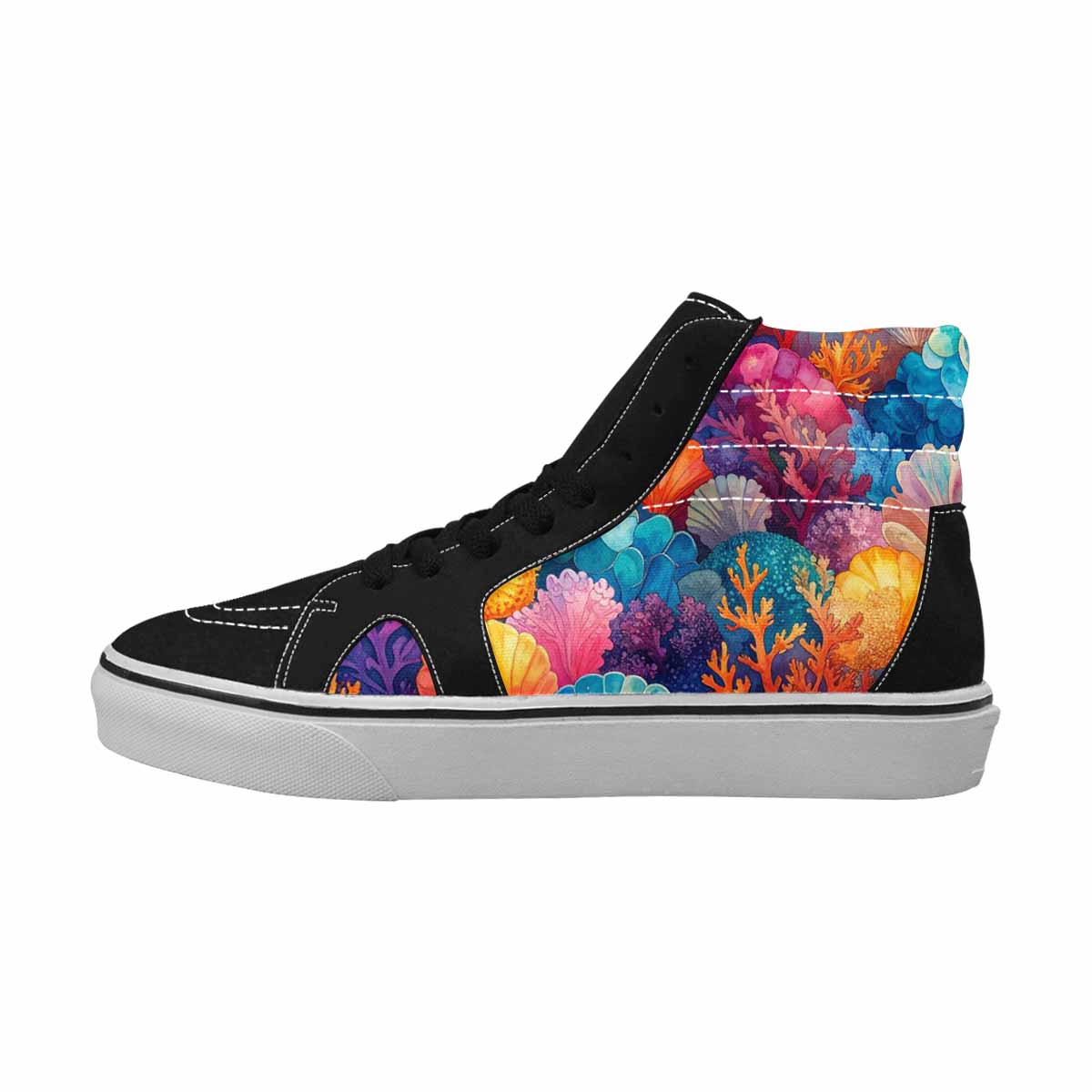MEN'S Fish Scale Coral High Top Canvas Dark Academia Shoes