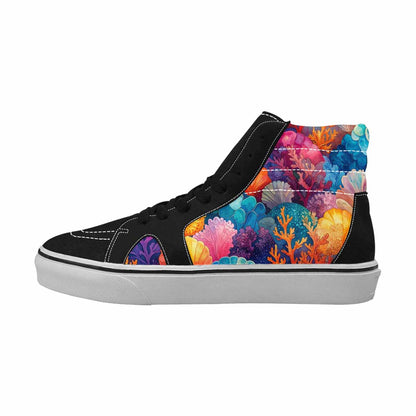 MEN'S Fish Scale Coral High Top Canvas Dark Academia Shoes