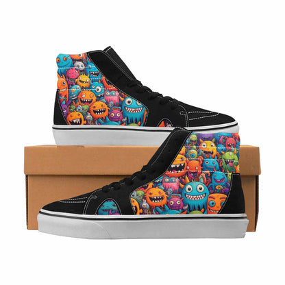 MEN'S Monsters High Top Canvas Bold Print Dreamcore Custom Printed Shoes