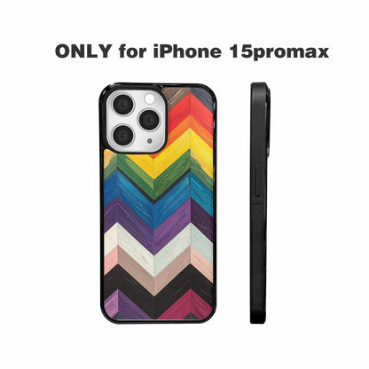 iPhone 15 Pro Max Case — Progress Pride Flag Color Theme Small, Personalized Phone Case
