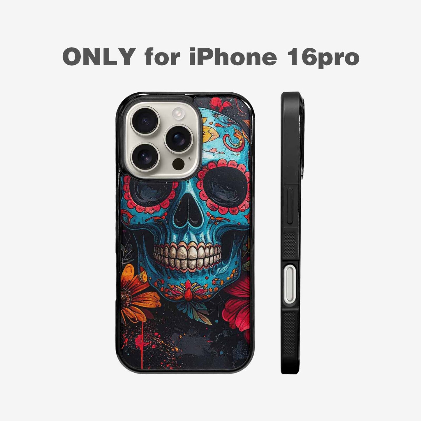 iPhone 16 Pro Case — Graffiti Skull Art Seamless Pattern Vibrant, Custom Art Phone Cover