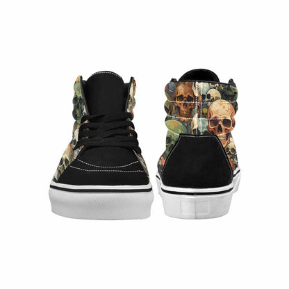 MEN'S Skulls  Camo Skulls High Top Canvas Aesthetic Custom Shoes