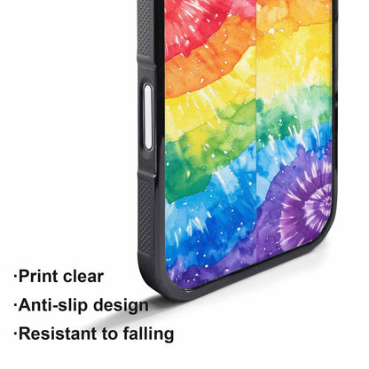 iPhone 17 Air Case — Tie Dye Spiral Rainbow Blended Tie, Customized Protective Case