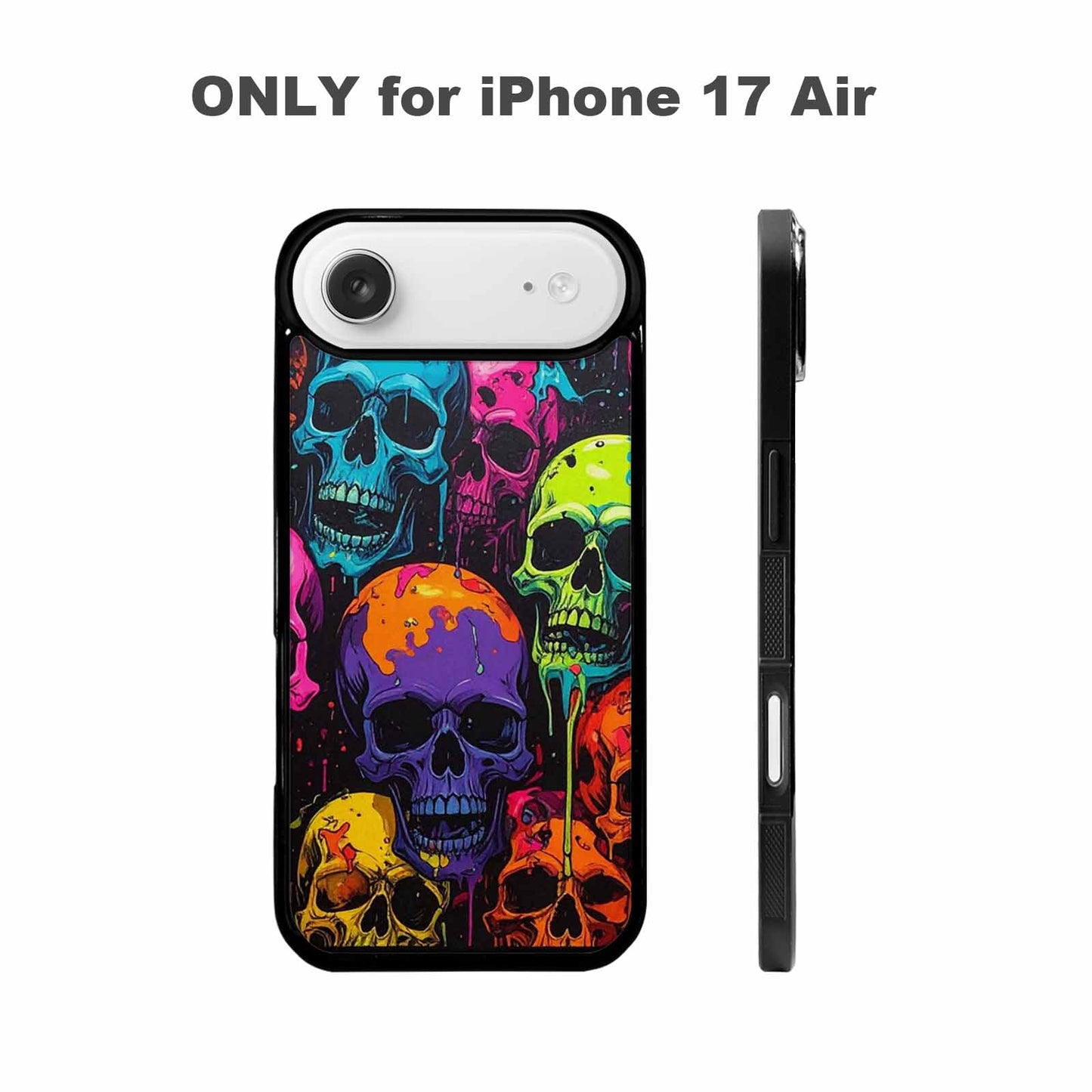 iPhone 17 Air Case — Vibrant Camo Of Skeletons Neon Camo, Custom Art Phone Cover