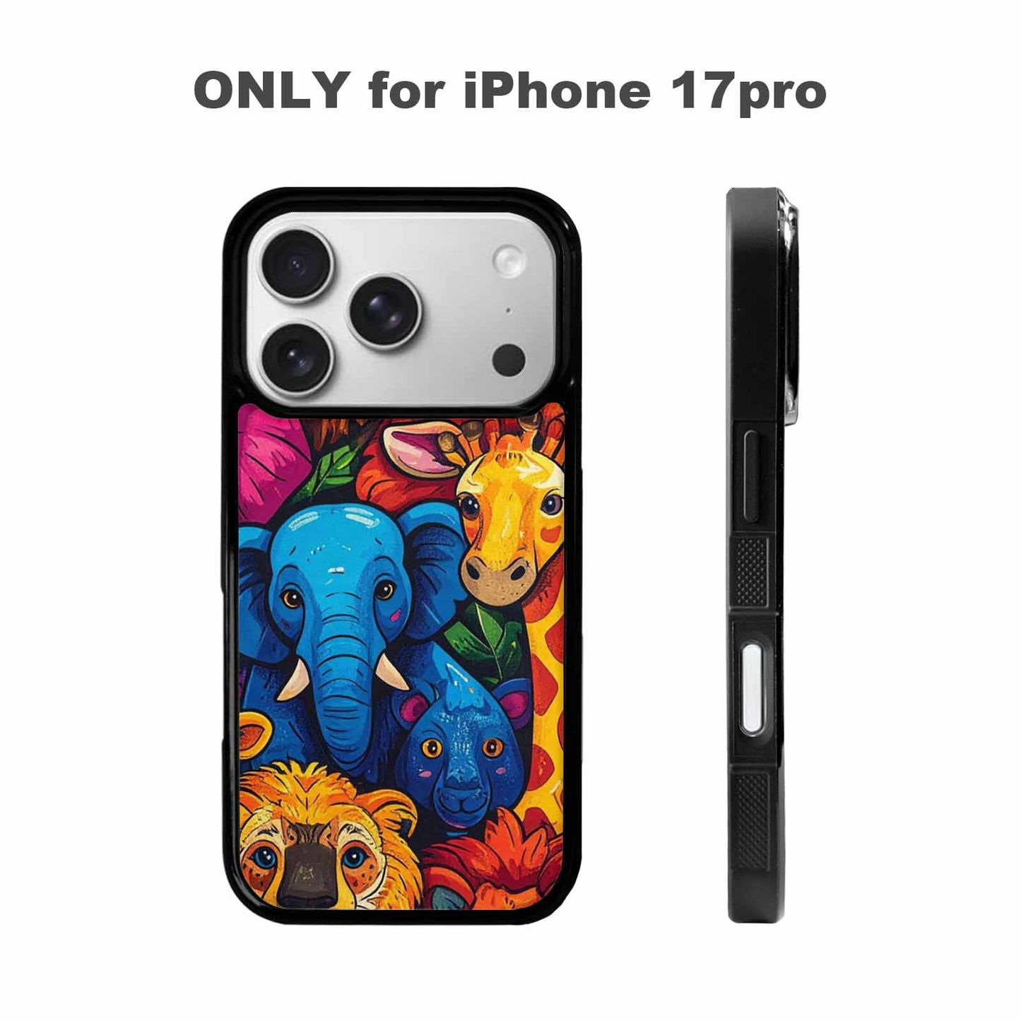 iPhone 17 Pro Case — Seamless Tileable Pattern Of Overlapping Cartoon, Custom Phone Case