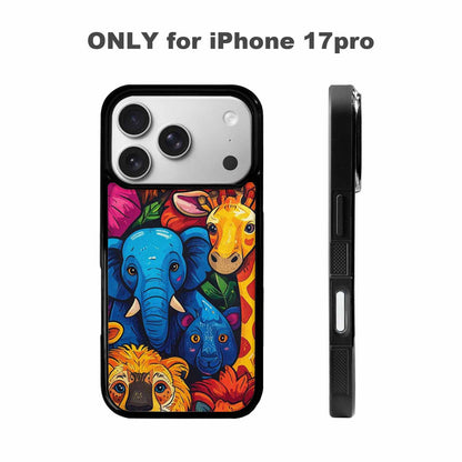 iPhone 17 Pro Case — Seamless Tileable Pattern Of Overlapping Cartoon, Custom Phone Case