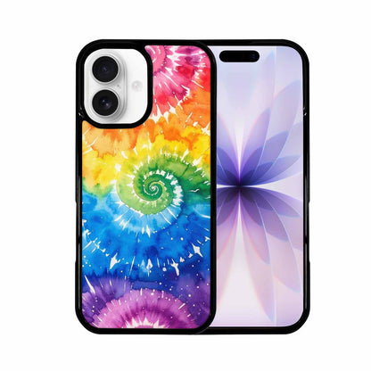 iPhone 17 Case — Tie Dye Spiral Rainbow Tie Dye, Custom Printed Phone Case