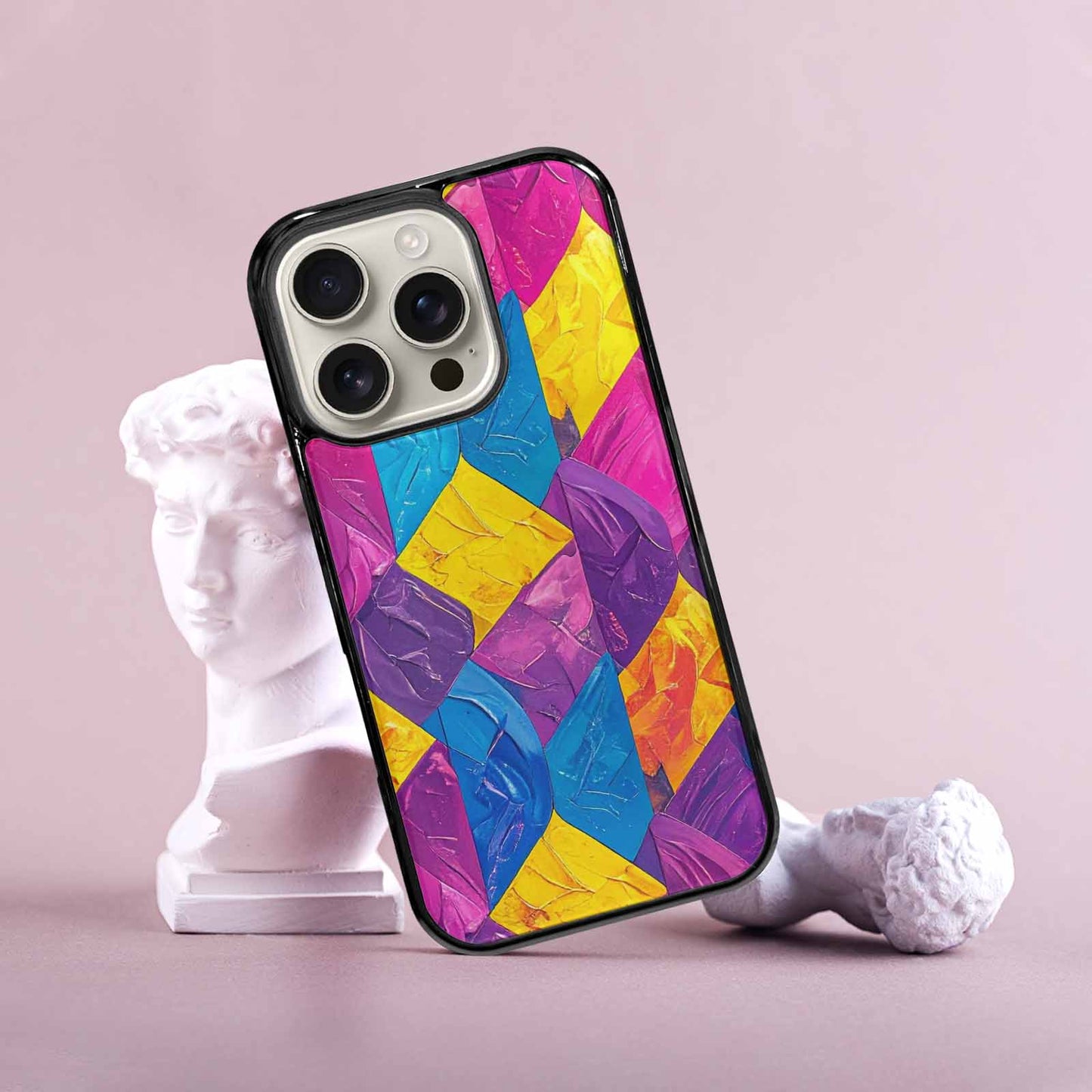 iPhone 16 Pro Case — Pansexual Flag Color Theme Small Rainbow, Original Design Phone Case